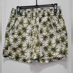 Briggs New York Green Palm Print Women's Cargo Shorts